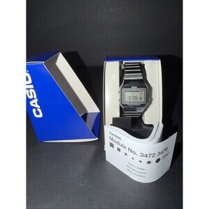 CASIO A700W-1A Vintage Digital Quartz Super Slim Chronograph Watch NEW W/PAPERS